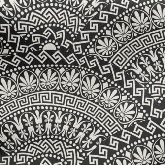 Mysterious Black And White Kal Jersey Backed Fleece