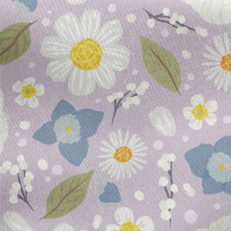 Soft Flower Garden Jersey Backed Fleece