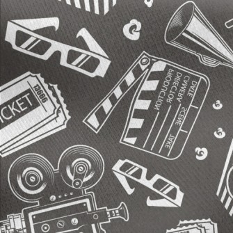 Popcorn At The Movies Jersey Backed Fleece