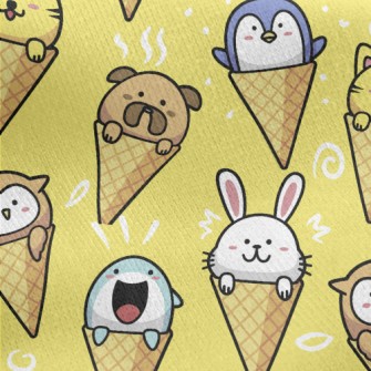 Cute Animal Cone Jersey Backed Fleece