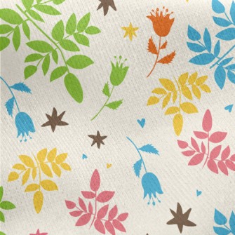 Colorful Leaves Jersey Backed Fleece
