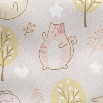 Say Hello Tumbling Kitten Jersey Backed Fleece