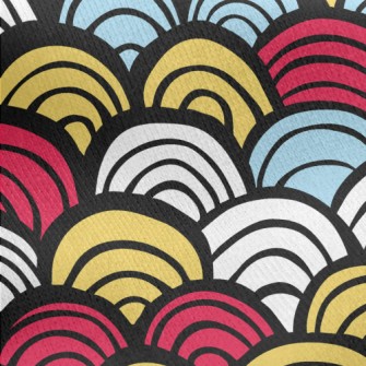 Strange Wavy Pattern Jersey Backed Fleece
