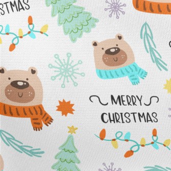 Christmas Scarf Bear Pongee
