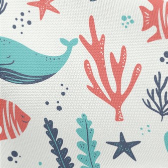 Leisurely Whale Coral Pongee