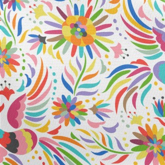 Beautiful Colorful Bird Pongee