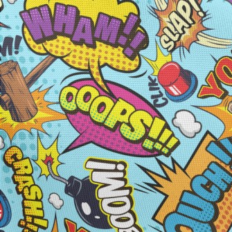 Passionate Comic Text Pongee