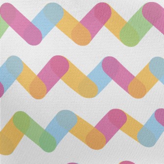 Rainbow Zigzag Pattern Pongee