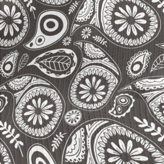 Mysterious Paisley Flower Stretch Jersey