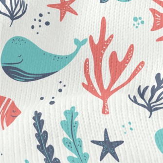 Leisurely Whale Coral Stretch Jersey
