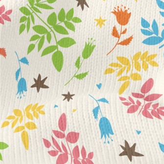 Colorful Leaves Stretch Jersey