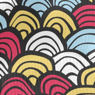 Strange Wavy Pattern Stretch Jersey