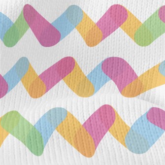 Rainbow Zigzag Pattern Stretch Jersey