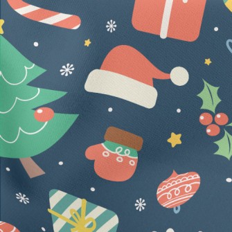 Merry Christmas Lightweight Cotton Poplin