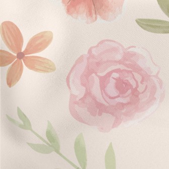 Smudged Gentle Rose Lightweight Cotton Poplin