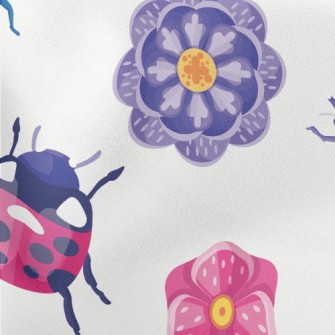 Various Colorful Insects Lightweight Cotton Poplin