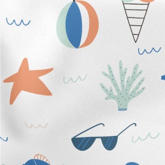 Coral Fish Beach Ball Lightweight Cotton Poplin