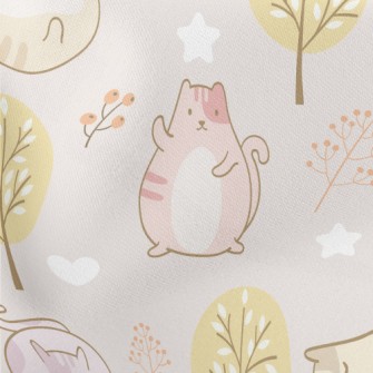 Say Hello Tumbling Kitten Lightweight Cotton Poplin