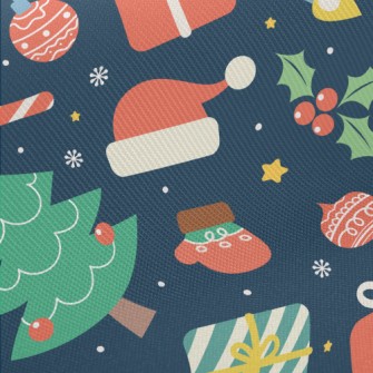 Merry Christmas Midweight Cotton Poplin