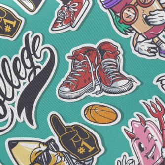 Funny Stationery Man Midweight Cotton Poplin