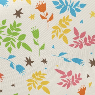 Colorful Leaves Midweight Cotton Poplin