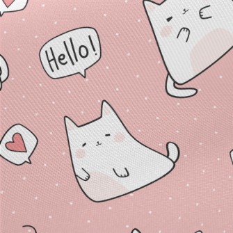 Shy Hello Kitty Midweight Cotton Poplin