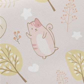 Say Hello Tumbling Kitten Midweight Cotton Poplin