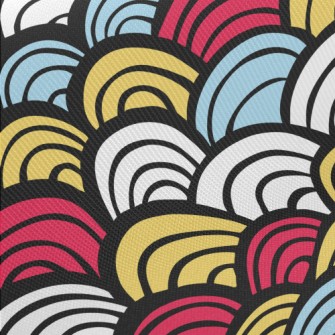 Strange Wavy Pattern Midweight Cotton Poplin