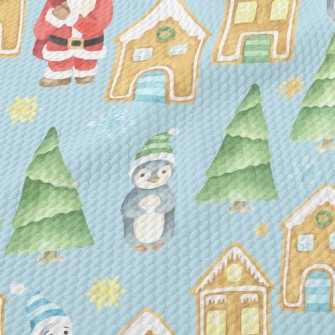 Watercolor Merry Christmas Birdseye Piqué