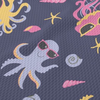 Cool Partying Octopus Birdseye Piqué