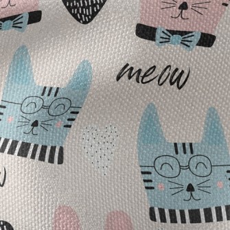 Gentle Spectacled Cat Waterproof Canvas