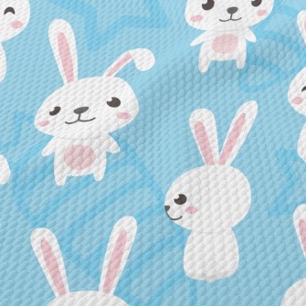 Little Rabbit Eats Carrot Birdseye Piqué