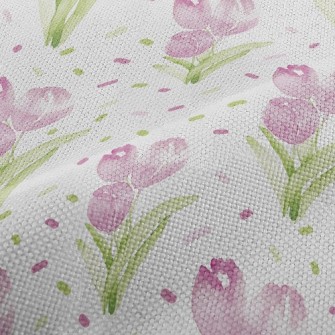 Watercolor Tulips Performance Linen