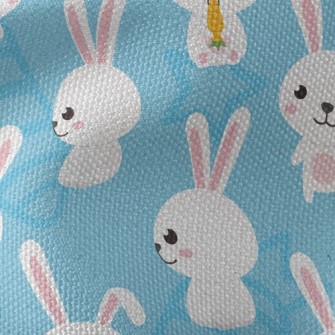 Little Rabbit Eats Carrot Waterproof Canvas