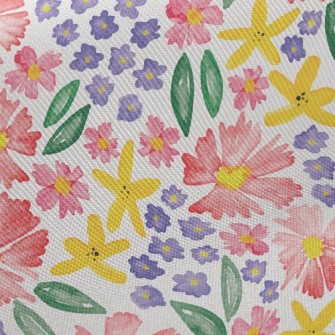Beautiful Watercolor Large Flo Twill