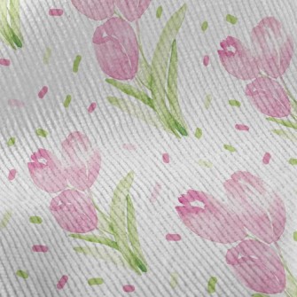 Watercolor Tulips Standard Corduroy