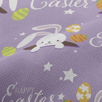 Playful Little Rabbit With Hea Performance Linen
