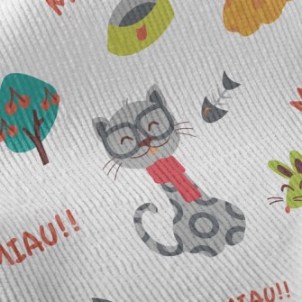 Cat And Mouse Fish Bones Standard Corduroy