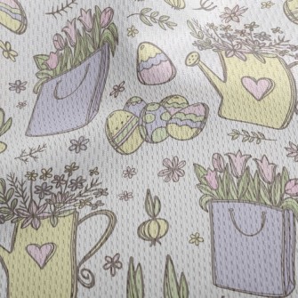 Cute Paper Bag Flowers Athletic Mesh Flat Back