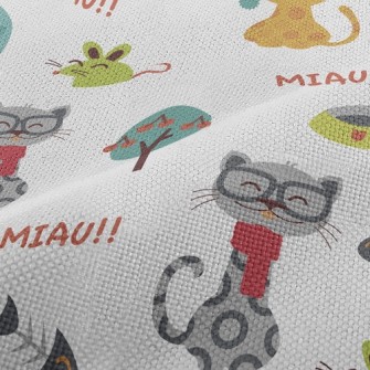 Cat And Mouse Fish Bones Performance Linen
