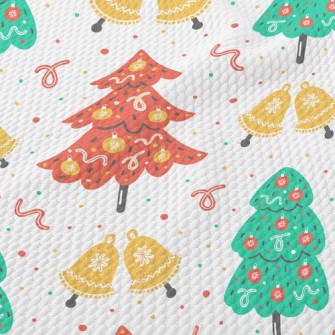 Cartoon Lively Christmas Tree Birdseye Piqué