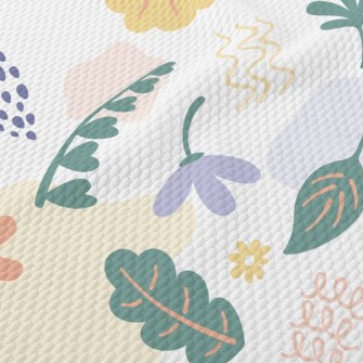 Childlike Random Drawing Of Fl Birdseye Piqué