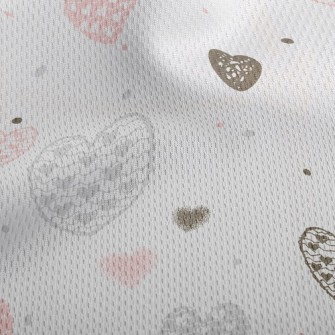 Wavy Heart Athletic Mesh Flat Back