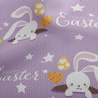 Playful Little Rabbit With Hea Athletic Mesh Flat Back
