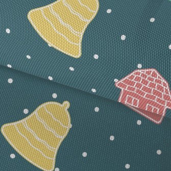 Dotted Christmas Stocking Chri Waterproof Oxford