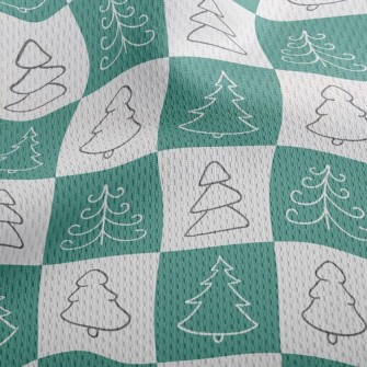 Square Christmas Tree Athletic Mesh Flat Back