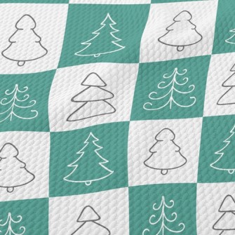 Square Christmas Tree Birdseye Piqué