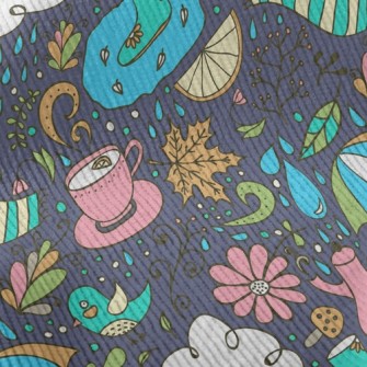 Children&#39;s Fun Rain Boots  Standard Corduroy