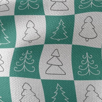 Square Christmas Tree Waterproof Canvas