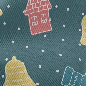 Dotted Christmas Stocking Chri Standard Corduroy